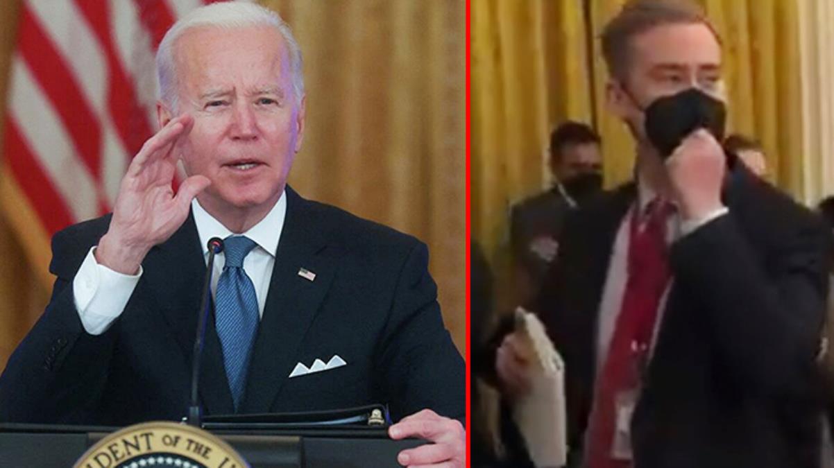 Mikrofonu açık unutan Biden'dan kendisini kızdıran muhabire okkalı küfür! Anbean kamerada