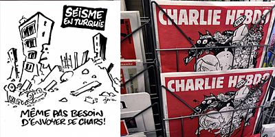 Tank Göndermeye Gerek Kalmadı Diyen Alçak Charlie Hebdo Depremle Alay Etti