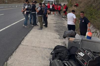 Düzcespor kafilesi ölümden döndü.