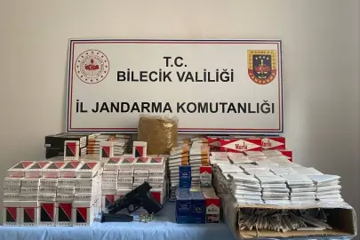 Bilecik Jandarması'ndan kaçak tütün ve silah operasyonu