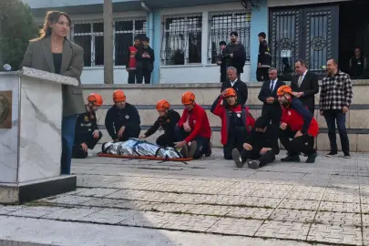 Bursa Tophane MTAL'de başarılı tatbikat