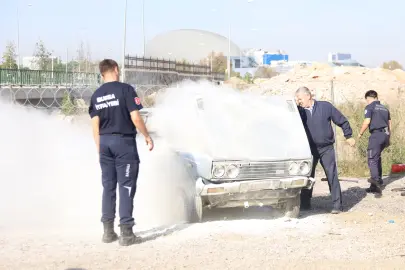 Bursa'da otobüs şoförlerine yangın tatbikatı