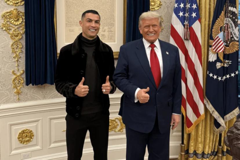 Donald Trump ve Cristiano Ronaldo, Oval Ofis'te maç yaptı
