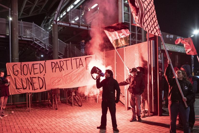İtalya'da İsrail takımı Maccabi Tel Aviv'e protesto