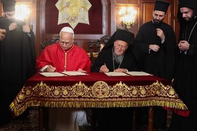 Papa 14. Leo, Patrik Bartholomeos’la bildiri imzaladı