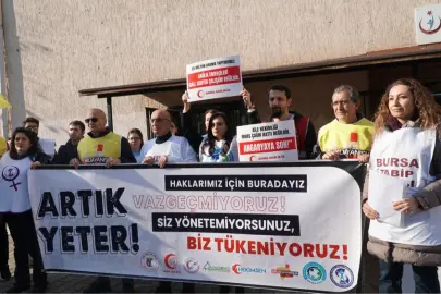 Bursa'da sağlık emekçileri hakları için sokakta!