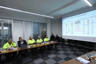 Kayseri protokolü Trafik Kontrol Merkezi'nde