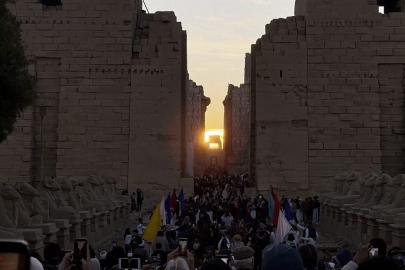 Kış gündönümü: Gün doğumu Mısır'ın Luksor kentindeki Karnak Tapınağı ile hizalanıyor