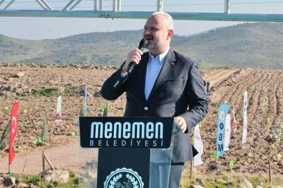 Menemen Belediyesi binlerce fidan dikti