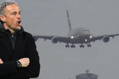 PSG'yi taşıyan uçak Bilbao'ya zor indi! Korku dolu anlar...
