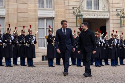 Vladimir Zelensky, Emmanuel Macron ile bir araya geldi