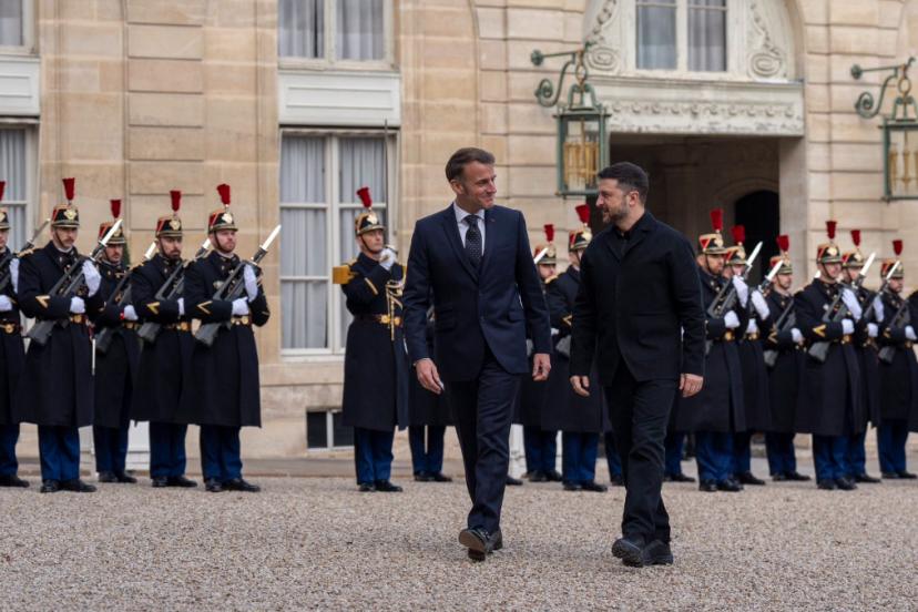 Vladimir Zelensky, Emmanuel Macron ile bir araya geldi