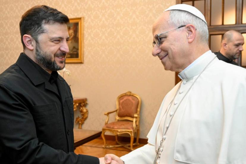 Zelensky, Papa 14’üncü Leo ile bir araya geldi