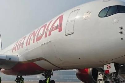 Air India uçağında kaza: Motor, konteyneri yuttu