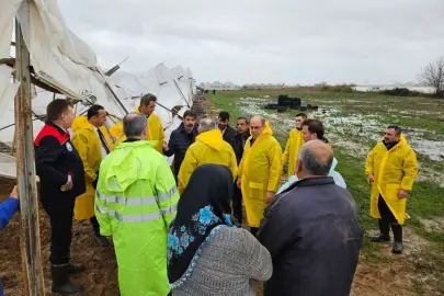 Antalya'daki seralarda hasar tespit için Bakanlık devrede