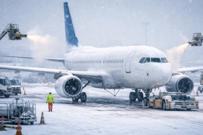 Avrupa'da soğuk hava uçuşları aksattı