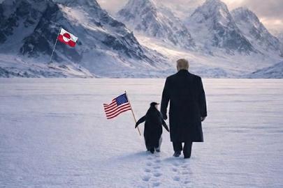 Beyaz Saray’ın penguenli Trump paylaşımı viral oldu: 'Grönland’da penguen yok diye biliyorum'