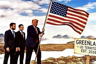 Donald Trump'ın Grönland ısrarı: Bayrak diktiği anları paylaştı