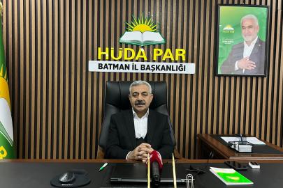 HÜDA PAR Batman İl Başkanı Şahin: Miraç gecesi Gazze için bir çare kapısı olsun