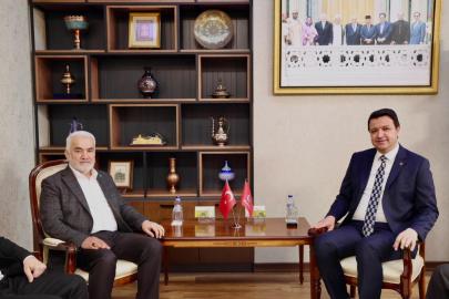 HÜDA PAR Genel Başkanı Yapıcıoğlu’ndan Saadet Partisi Genel Başkanı Arıkan’a ziyaret