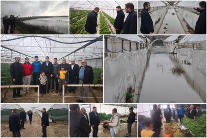 HÜDA PAR’dan Antalya’da selden etkilenen çiftçilere geçmiş olsun ziyareti