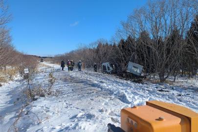 Japonya'da tren ile kamyon çarpıştı