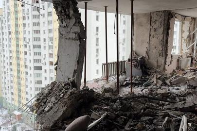 Kiev'de konutlara Rus hava saldırısı, 4 ölü, 24 yaralı