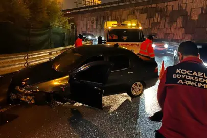 Kocaeli  A Takımı'ndan kazaya anında müdahale