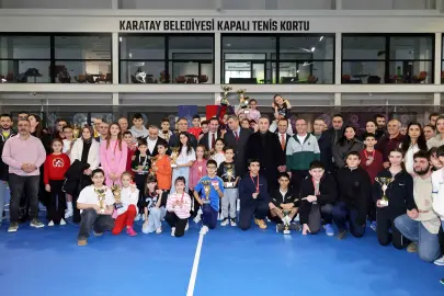 Konya Karatay'da tenis heyecanı ödülle taçlandı