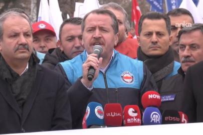 Memur-Sen, Hazine Bakanlığı'nın önünde gelirde adalet, ücrette denge, kamuda çalışma barışı istedi