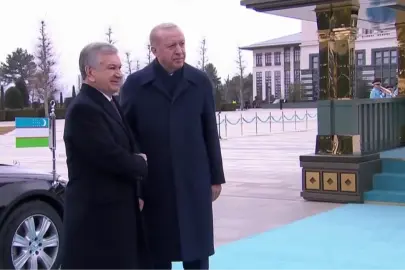 Özbekistan Cumhurbaşkanı Mirziyoyev Beştepe'de