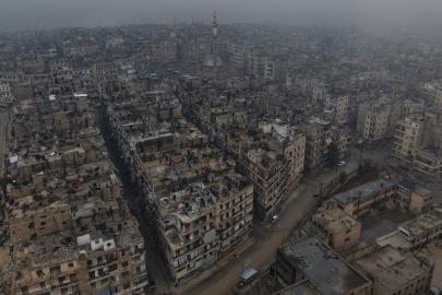 Terörden temizlenen Halep'in Şeyh Maksud Mahallesi havadan görüntülendi