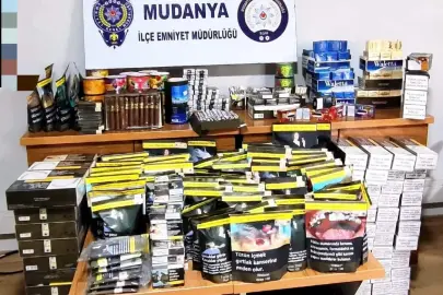 Bursa Mudanya'da kaçak tütün operasyonu