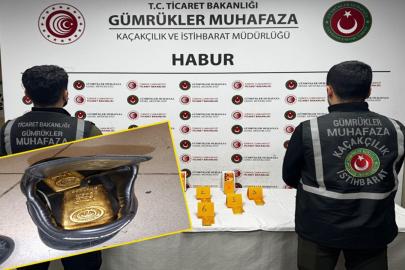 Habur’da ayakkabıların içinden 41 kilo altın çıktı
