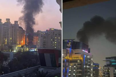 İran füzeleri Dubai'de: Peş peşe patlama sesleri duyuldu