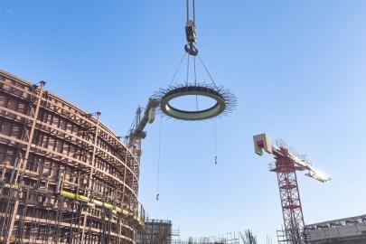 Akkuyu NGS'nin 4. güç ünitesinde reaktör şaftının yapısal bileşeni takıldı