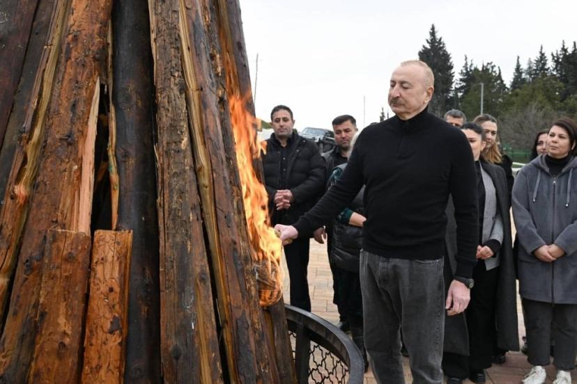İlham Aliyev, Nevruz ateşini Karabağ'da yaktı
