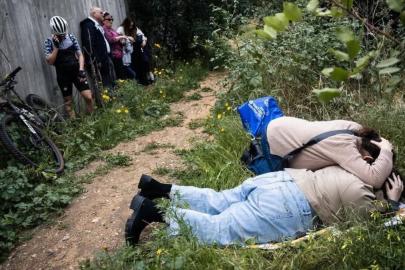 İsrail'de panik anları: İran füzelerinden korunmaya çalıştılar