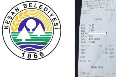 Keşan’da program çıkışı otopark tahsilatı tepkisi!