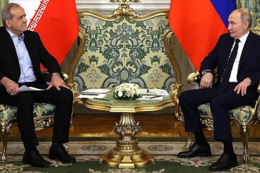 Rusya Devlet Başkanı Putin ile İran Cumhurbaşkanı Pezeşkiyan görüştü