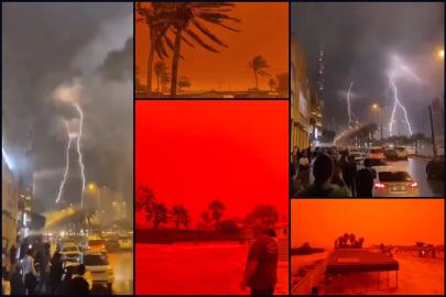 Üç eyaleti vuran Narelle Kasırgası: Hasar büyük, gökyüzü kızıl renkte