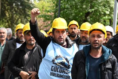 Açlık grevi 8'inci gününde: Enerji Bakanlığı'na yürümek isteyen madencilere polis müdahalesi