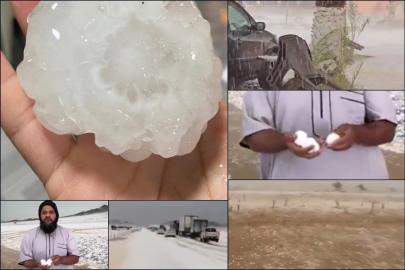 Cezayir ve Tunus’ta dolu kar gibi yağışı