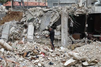 İsrail'in hedef aldığı Lübnan'ın Nebatiye kentinde büyük bir yıkım oluştu