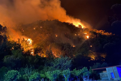 İtalya Varese’de orman yangını ile mücadele sürüyor
