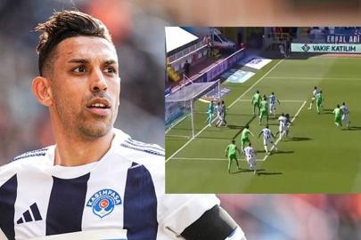 Kasımpaşa'nın yıldızı İrfan Can Kahveci resital sundu! Kornerden ağları sarstı