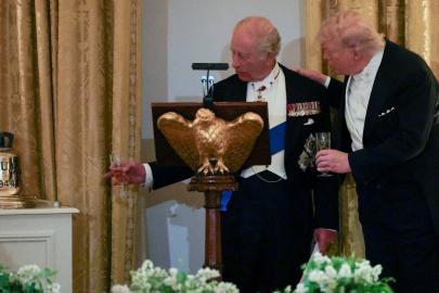 Trump çifti, İngiltere Kralı III. Charles'ı akşam yemeğinde ağırladı