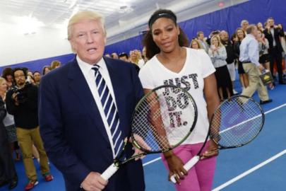 Trump ve Serena Williams kortta buluştu: Tenis oynadıkları anlar paylaşıldı