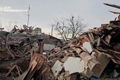 Ukrayna'nın Jıtomir bölgesi füze ve İHA saldırısının ardından sarsıldı