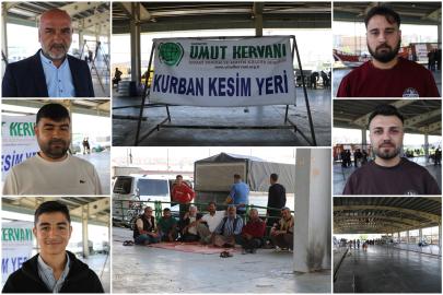 Gaziantep'te kasaplar kurbanlık kesimi için hazır